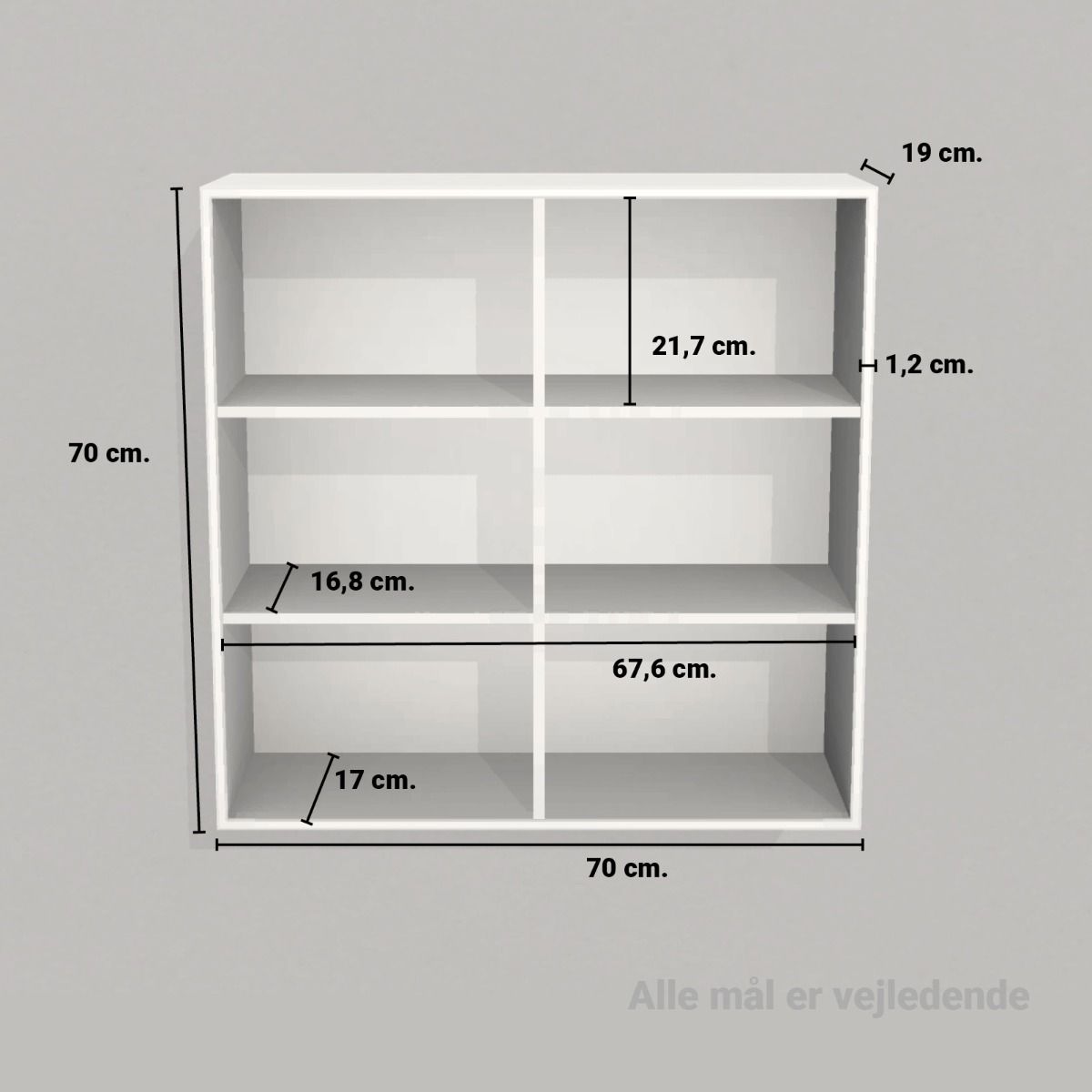 image - Kubik eg hel reolkasse - 6 rum