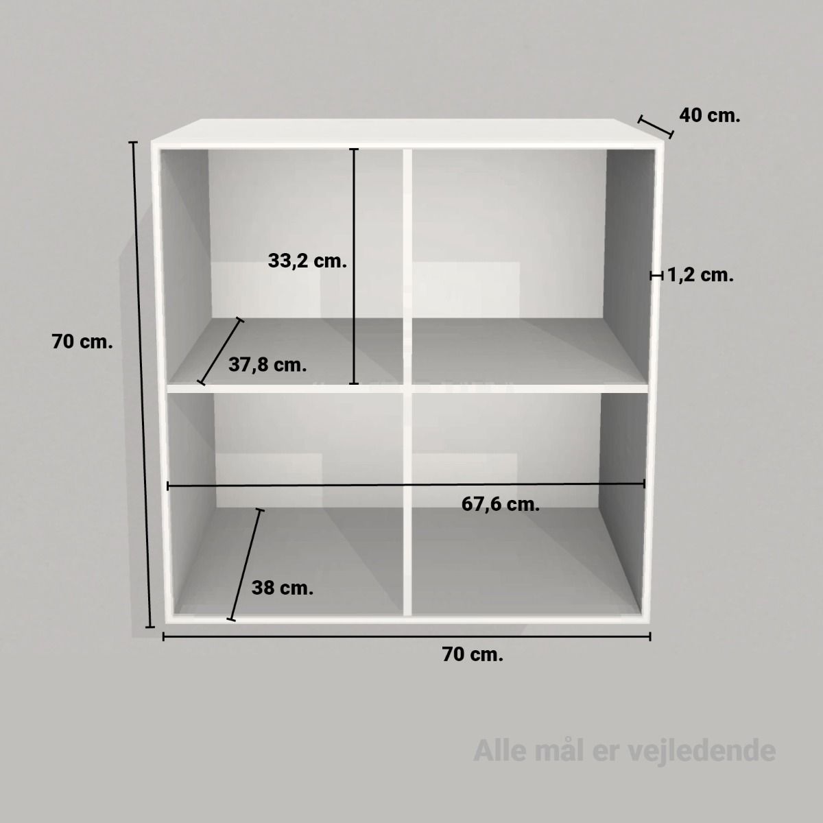 image - Kubik eg hel reolkasse - 4 rum