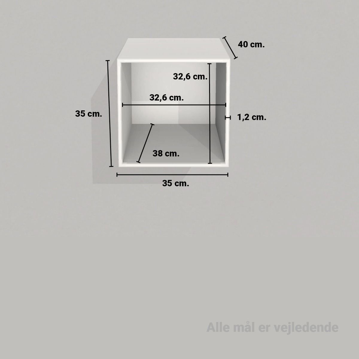 image - Kubik eg kvart reolkasse - 1 rum