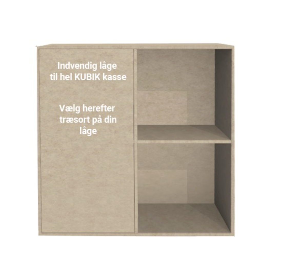 image - KUBIK trælåge - stor indvendig - hel reolkasse