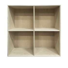 image - Kubik birk hel reolkasse - 4 rum