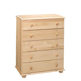 Kommode furu - 5 skuffer