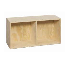 bokhylle 60x30x19 cm, med 2 rom