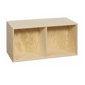 Dyp bokhylle 60x35x33 cm, med 2 rom