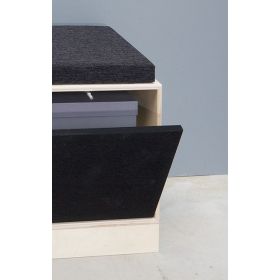 Stoff døren til kvart reolkasse (xx19 - 35x35 cm.)