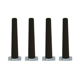Møbelben - malt i svart - H20 cm. LIGE (4 stk.)
