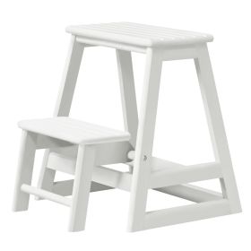 Trappestige Hvitmalt tre H49 cm.