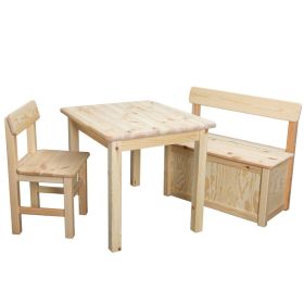 Barnemøbler - sett 70102+70104+70105 (bord 60x60 cm.)