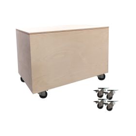 Lekekasse inkl. grå gummihjul