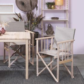 Regissørstol i bøk kraftig lin tyg