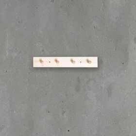 Knaggerekke med 4 knagger - furu