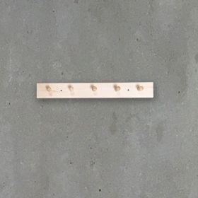 Knaggerekke med 5 knagger - furu