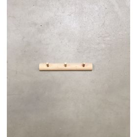 Knaggrekke med 3 knagger - eik rundet