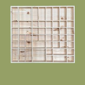 Settekasse i ubehandlet furu 52x46 cm. D5 cm.