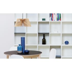 LYSGLIMT lampe i laserskåret furu