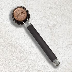 Oppvaskbørste med silikon skaft Svart