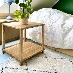 Sofabord - oljet eik 45x45 cm.