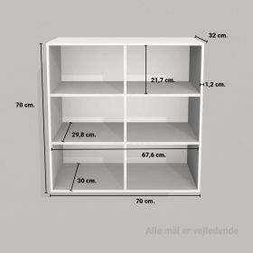 image - Kubik Træ hel reolkasse - 6 rum