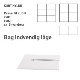 KUBIK Color hylle - for innvendig dør - hel reolkasse