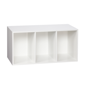 KUBIK Color halv bokhylle 70x35 cm. 3 rom