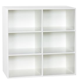 KUBIK Color hel bokhylle 70x70 cm. 6 rom