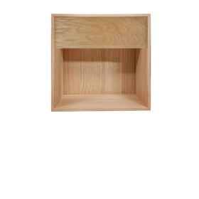 KUBIK eik 35x35 cm. - kvart bokhylle - 1 skuff