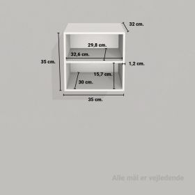 image - Kubik eg kvart reolkasse - 2 rum