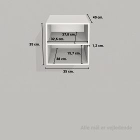 image - Kubik Color kvart reolkasse - 2 rum