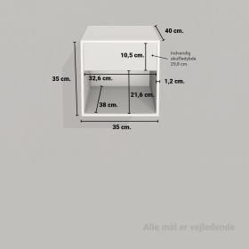 image - Kubik Color kvart reolkasse - 1 skuffe