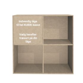 KUBIK tre døren - liten innvendig - hel reolkasse
