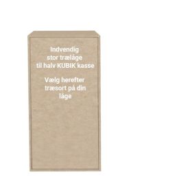 KUBIK tre dør - stor innvendig - halv reolkasse