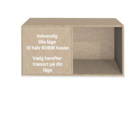 KUBIK trælåge - lille indvendig - Halv reolkasse