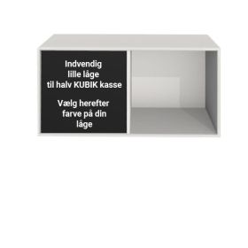 KUBIK Color dør - liten innvendig - halv reolkasse 2 rom