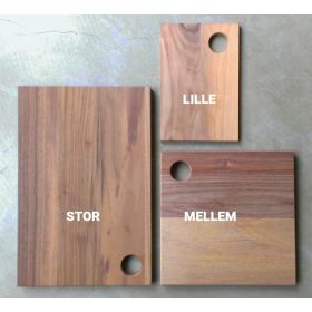 Skjærefjøl valnøtt 18x12 cm liten