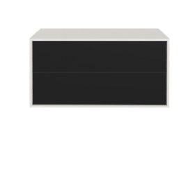 2 brede skuffer PUSH for KUBIK Color halv reolkasse - 1 rom