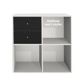 2 skuffer for KUBIK Color hel reolkasse - 4 rom