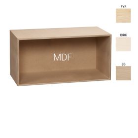 KUBIK Tre 70x35 cm. - halv bokhylle - 1 rom