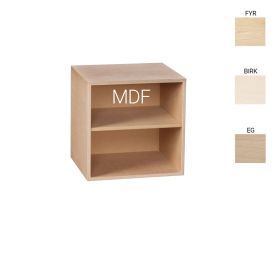 KUBIK Tre 35x35 cm. - kvart bokhylle - 2 rom