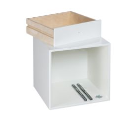 KUBIK Color kvart bokhylle 35x35 cm. 1 skuff